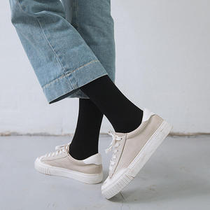 <b>White</b> <b>Men's</b> Crew <b>Socks</b> With Logo Print Solid Knitted Daily Wear Ankle Quarter Length - Product Image 4
