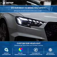 HETOP A3 RGB-Scheinwerfer 2017-2020 Spezielles Kundenspezifisches Upgrade RGB-Farblinsen LCI-Scheinwerfer Einzigartige Auto-LED-Tagfahrleuchten Plug-and-Play für Audi
