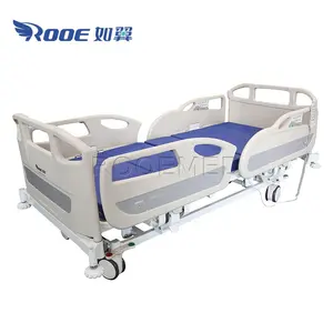 BAE508 5 Functions Adjustable ICU Patient Hospital Electric Bed With ABS Guardrail