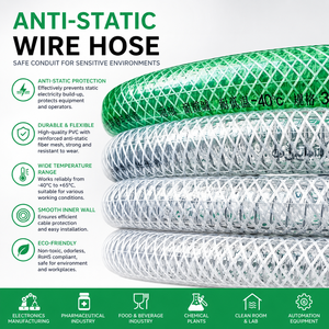 High Pressure Industrial Grade Flexible Braided Yarn Mesh 3 Layer High Strength PVC Fiber Reinforced Extruding Custom Color Hose - Product Image 1