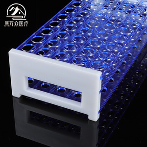 Estante para tubos de ensayo de laboratorio de 13 mm, 16 mm, 18 mm, 50 orificios, capacidad para tubos de ensayo ordinarios, multi-orificios para uso en centrífuga - Product Image 1
