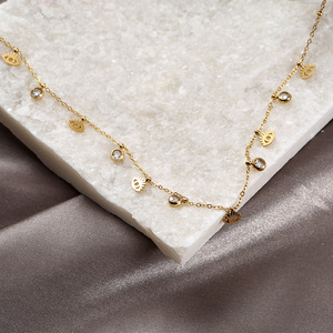Collana Occhio Nuova Collezione Hot Selling da Donna, con Ciondoli Multipli e Diamanti, Catena a Clavicola in Acciaio al Titanio, Accessorio Moda - Product Image 1