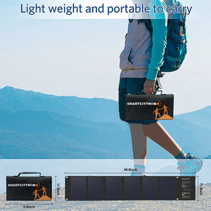 Factory Direct <span class=keywords><strong>60W</strong></span> faltbares flexibles mono kristallines <span class=keywords><strong>Solar</strong></span> <span class=keywords><strong>panel</strong></span> Tragbar 120W max. Power TÜV für Camping im Freien OEM Cell Glass - Product Image 5