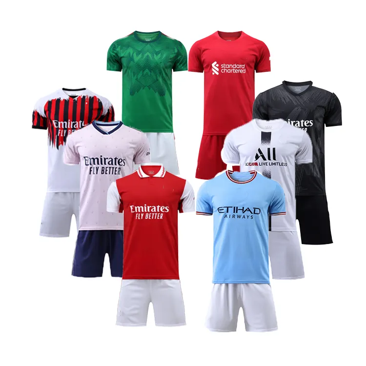 New model 22 23 thailand football t-shirts custom logo soccer jersey team club sprotwear men kids soccer wear uniform