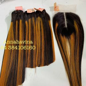 100% ต่อผมมนุษย์แบบธรรมชาติสำหรับต่อผมมนุษย์แบบไม่ผ่านกระบวนการผมตรงแบบไล่เฉดสี - Product Image 5