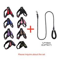 Accessoires pour animaux de compagnie, harnais de luxe pour chien et chat, réglable, en nylon respirant, réfléchissant, anti-traction