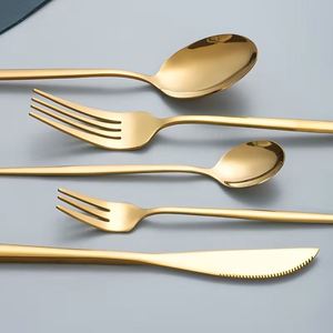 Ensemble de couverts de luxe moderne pour mariages, couteau, fourchette, cuillère, ensemble de couverts en acier inoxydable de haute qualité - Product Image 3