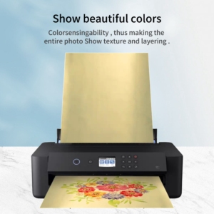 Chất lượng cao có thể in vàng bóng <span class=keywords><strong>A4</strong></span> Kích thước kim loại Vinyl tự dính 50um không thấm nước tấm vàng cho máy in phun - Product Image 3