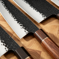 Couteau de chef japonais à manche octogonal en acier inoxydable, couteau à trancher sashimi Santoku 16 cm, ambidextre, polyvalent, style antique