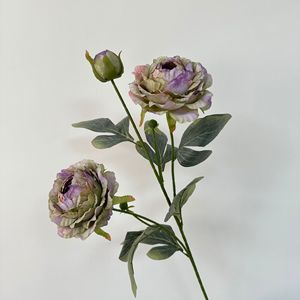 Simulated Peony Bouquet 3 <b>Heads</b> PVC High Simulation European <b>Style</b> Wedding Home Decor - Product Image 3