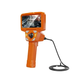 Caméra d'inspection d'endoscope vidéo à câble 2M Caméra d'inspection HD 4MM d'alésage, caméra endoscopique industrielle, endoscope WIFI à écran LCD 5''