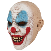 Masque de clown effrayant en latex de caoutchouc, prix d'usine Nicro, costumes de fête cosplay, masques d'Halloween réalistes en 3D, masques complets pour le visage