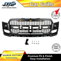 JAXP 2018-2022 Nouvelle calandre style Raptor en ABS gris peint avec éclairage, compatible F150
