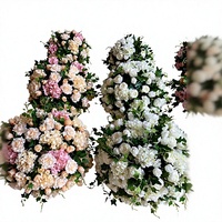 Boules de fleurs artificielles en soie rose, centres de table décoratifs modernes de haute qualité pour mariages et événements, personnalisables en gros