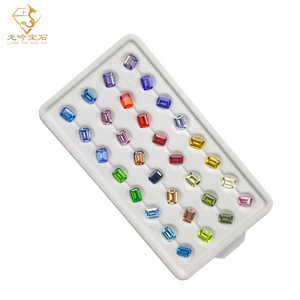 Cristalli di <span class=keywords><strong>Zirconia</strong></span> Cubica Taglio Smeraldo, Gemme Sciolte 6x8MM, Pietre Colorate Pronte per la Spedizione, Vendita all'Ingrosso per Gioielleria - Product Image 3