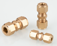 Raccord de tuyauterie en laiton à compression, résistant à la corrosion, pour basse pression, avec olive et joint d'étanchéité