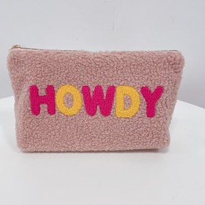 Sacs de maquillage en velours d'agneau pour femmes, sacs de toilette en tissu éponge, sacs cosmétiques en feutre pelucheux mignons en forme de ours en peluche - Product Image 2