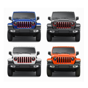 Bocillas Decorativas de Plástico ABS para Faros Delanteros JL Wrangler, Protección para Parrilla Delantera Wrangler 2018-2020 - Product Image 5