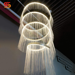 SMOOTH Modern Design Wedding Events <b>Ceiling</b> Decoration Light Spiral Lamp LED Chandelier With Tassel - Product Image 1