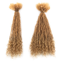 Offerta Speciale: Dreadlocks in Capelli Brasiliani Remy, Stile di Moda, 100% Fatti a Mano, Estensioni Inter Curly Locs per Donne di Colore