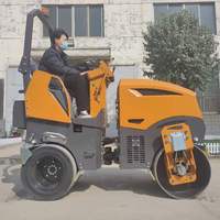 Rouleau compresseur routier de chantier Top Factory 2T 4T 5T, machine de compactage, rouleau compresseur routier en caoutchouc pour asphalte