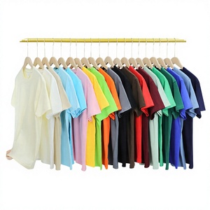 T-shirt Homme Vintage en Coton 100% 210GSM Teint Uni Col Rond Épaules Tombantes Coupe Oversize Tricoté Respirant – Vente en Gros - Product Image 3