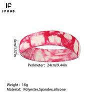 IFOND Bandeaux pour femmes 4 cm de large, tie-dye, antidérapants, en polyester, élasthanne et silicone, accessoire capillaire pour le sport et l'entraînement