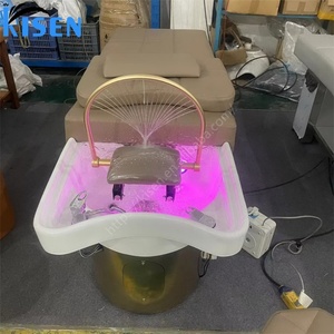 Station de lavage de cheveux multifonctionnelle Kisen avec lit de massage, vapeur, SPA, thérapie aquatique pour la tête, lit de massage thaïlandais pour la vente - Product Image 2
