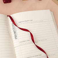 Cuaderno de Notas con Logotipo Personalizado, Escriba lo que Importa, Agenda Alemana de Prioridades, Tapa Dura de Lino