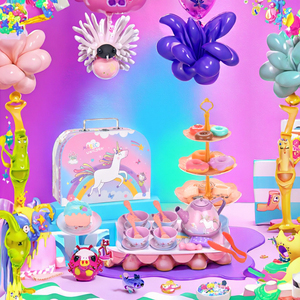 Mini Suitcase Afternoon Tea Set Toy Dessert <b>Plastic</b> <b>Kitchen</b> Toy for 5-7 Year Olds - Product Image 3