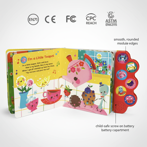 Livre sonore numérique chinois à couverture rigide, reliure parfaite, carton couché artistique, sons musicaux pour l'éveil des jeunes enfants - Product Image 1