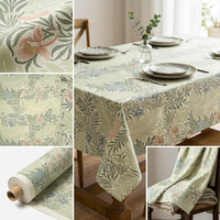 Nappe en toile imprimée florale style pastoral britannique vintage, motif bruyère douce, pour extérieur, personnalisable