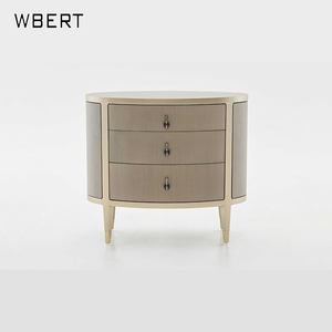 Table de chevet WBERT simple et moderne, luxe léger, en bois massif, meuble de chambre à coucher, petit meuble de salon avec rangement latéral - Product Image 1