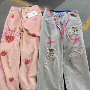 กางเกงยีนส์ขากว้างมือสอง กางเกงยีนส์ขากว้างใช้แล้ว - Product Image 4