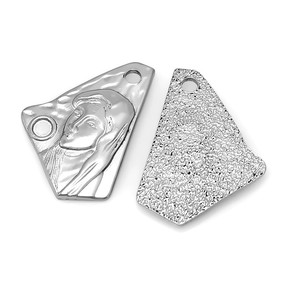 Colgante de Acero Inoxidable con Forma de Rostro, Amor Materno, Amuleto Religioso Católico para Ceremonias, Acabado Liso - Product Image 3
