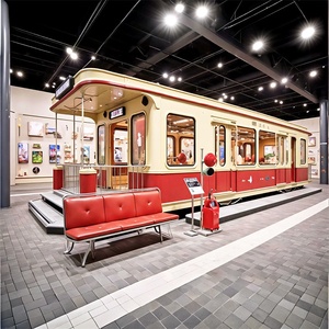 Puesta de Sol junto al Mar, Tren Metropolitano Retro, Hermosa Decoración para Exteriores, Escena Real, Lugar de Fotografía, Centro Comercial, Famoso en Internet - Product Image 4