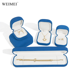 กล่องกำมะหยี่สีเหลือง WEIMEI สั่งทำโลโก้ได้ สำหรับแหวน สร้อยคอ กำไล ต่างหู บรรจุภัณฑ์ร้านขายเครื่องประดับระดับไฮเอนด์ - Product Image 4