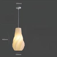 Lampe suspendue créative en acrylique LED imprimée en 3D avec lumière blanche chaude douce 2700K 36V pour hôtels et restaurants