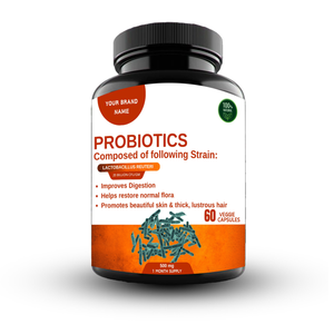 Capsules de probiotiques à base d'extraits végétaux 100 % naturels de haute qualité, complément alimentaire pour la digestion, directement du fournisseur indien. - Product Image 1