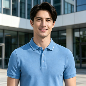 Polo de Algodón Piqué Dorado 180GSM, Sensación Fresca, Transpirable, Diseño Clásico y Elegante, Manga Corta, para Golf, Casual, Trabajo - Product Image 1