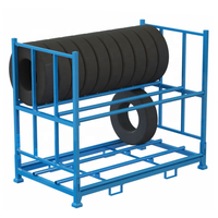 Porte-roues en acier Présentoir de pneu de voiture Rayonnage de pneu empilable pour camion lourd Porte-pneu de secours pour moto