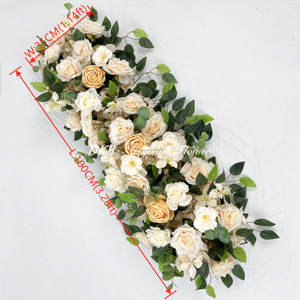 2024 último diseño Artificial Tawny Rose boda flor tela trasera para mesa pasillo telón de fondo decoración en fiestas - Product Image 2