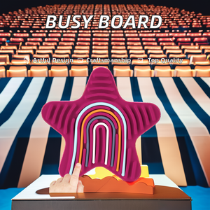 กระดานไม่ว่างสองด้านสำหรับเด็กทุกเพศของเล่นกิจกรรมทางประสาทสัมผัสใหม่พร้อมคุณสมบัติสงบสติอารมณ์ทำจากซิลิโคน - Product Image 5