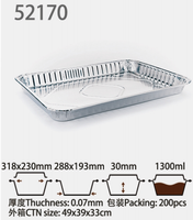 1300ml Jetable Argent Feuille D'aluminium Plaque Rectangle Pique-Nique Grills Plat Plateaux Peu Profonde Pan BBQ Alimentaire Cuisson Cuisson De Qualité Alimentaire