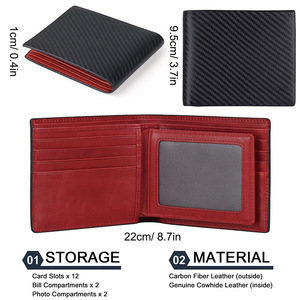 <b>Men's</b> Genuine Leather <b>Tri</b> <b>Fold</b> <b>Wallet</b> With Mirror Window Rfid Protection Large Capacity Business Style Cowhide Short <b>Wallet</b> - Product Image 3