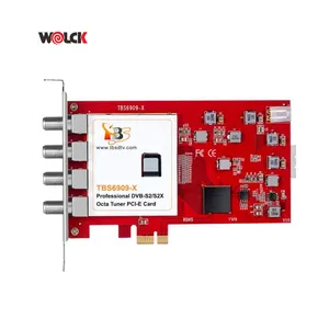 Wolck TBS 6909X V2 DVB-S2/S2X 8 Tuner PCIe Card digital satellite receiver IPTV streaming card FTA