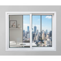 Fenêtre coulissante horizontale en aluminium Kalashi, double vitrage, cadre en aluminium, fenêtre coulissante en verre pour la maison