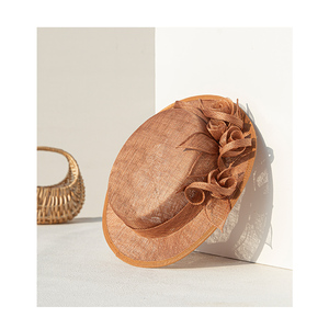 Chapeau d'église marron rouge de couleur personnalisée Fascinator à bord plat Kentucky Derby chapeau de fête de mariage pour femmes femmes - Product Image 5