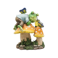 Solarbetriebene Frosch-Gartenleuchte aus Harz, Hofdekoration, Außenweg-Beleuchtung, B2B Großhandel