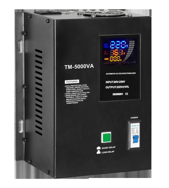 Single Phase 3KVA Wall Mounted Relay Type AVR Regulator Voltage Stabilizer with Digital Display